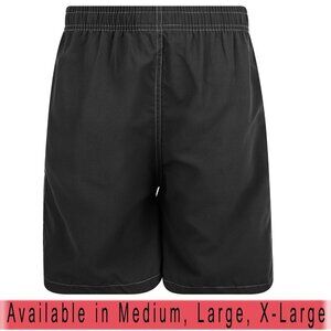 Boys Swim Trunks, Swimsuit Board Shorts, Elastic Bathing Suit, Black, NEW